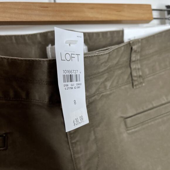 Loft Marisa Modern Boot Cut Chino Pants Brown Womens Size 8 Mid Rise Bootcut - Picture 5 of 9